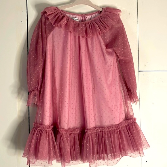 Sweet  Polka Dot Pink Toddler Dress - Picture 1 of 5